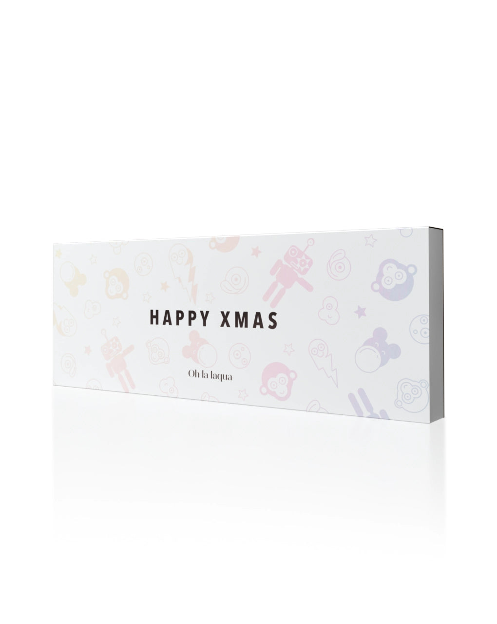 Gift box for children for Christmas, "HAPPY XMAS" lettering