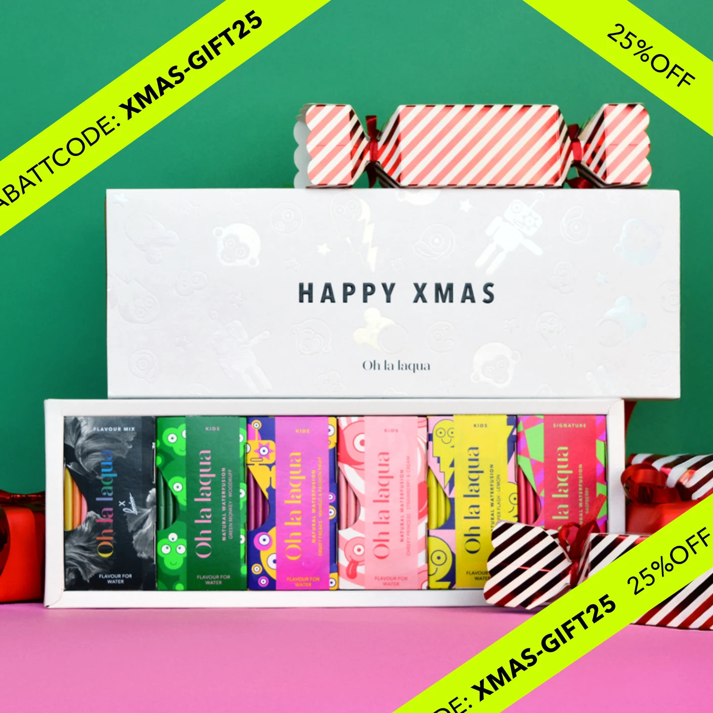 Buy Christmas gift box now with 25 percent discount: HAPPY XMAS